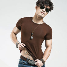 Load image into Gallery viewer, 2021 Brand New Men T Shirt Tops V neck Short Sleeve Tees Men's Fashion Fitness Hot T-shirt For Male Free Shipping Size 5XL
