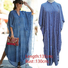 Load image into Gallery viewer, Kaftan Beach Print Snakeskin Swimsuit cover up
