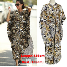 Load image into Gallery viewer, Kaftan Beach Print Snakeskin Swimsuit cover up
