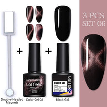 Load image into Gallery viewer, LEMOOC Cat Eye Nail Gel Polish Varnishes Soak Off
