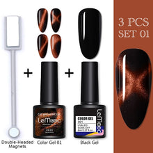 Load image into Gallery viewer, LEMOOC Cat Eye Nail Gel Polish Varnishes Soak Off
