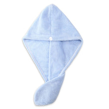 Load image into Gallery viewer, Girl's Hair Drying Hat Quick-dry Hair Towel Cap Hat Bath Hat Microfiber Solid Towel Cap Super Absorption Turban Hair Dry Cap

