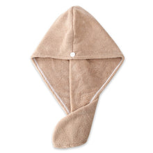 Load image into Gallery viewer, Girl's Hair Drying Hat Quick-dry Hair Towel Cap Hat Bath Hat Microfiber Solid Towel Cap Super Absorption Turban Hair Dry Cap

