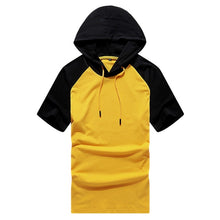 Load image into Gallery viewer, 2021 Summer Men tshirt Casual Solid Loose Hooded Tops Tees Shirts Male New Sportswear Hoodie Short Sleeve Mens T-shirt Clothing
