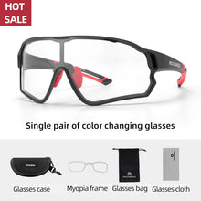 Load image into Gallery viewer, ROCKBROS Photochromic Bike Glasses Bicycle UV400 Sports Sunglasses for Men Women Anti Glare Lightweight Hiking Cycling Glasses
