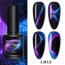 Load image into Gallery viewer, LEMOOC Cat Eye Nail Gel Polish Varnishes Soak Off
