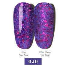Load image into Gallery viewer, LEMOOC Nail Gel Polish Varnishes Glitter Sequins Soak Off
