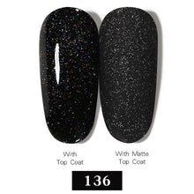 Load image into Gallery viewer, LEMOOC Nail Gel Polish Varnishes Glitter Sequins Soak Off
