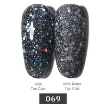Load image into Gallery viewer, LEMOOC Nail Gel Polish Varnishes Glitter Sequins Soak Off
