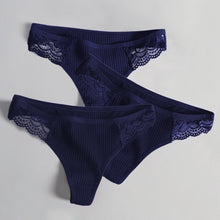 Load image into Gallery viewer, Women's Lace Fashion Cotton G-string Letter Thong Panties Sexy low Waist Briefs Underwear Female Lingerie Intimate Pants
