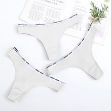 Load image into Gallery viewer, Women's Lace Fashion Cotton G-string Letter Thong Panties Sexy low Waist Briefs Underwear Female Lingerie Intimate Pants
