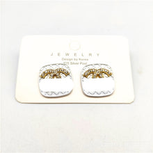 Load image into Gallery viewer, Crystal Rhinestone cc Stud Earrings.
