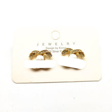 Load image into Gallery viewer, Crystal Rhinestone cc Stud Earrings.
