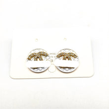 Load image into Gallery viewer, Crystal Rhinestone cc Stud Earrings.
