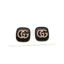 Load image into Gallery viewer, Crystal Rhinestone cc Stud Earrings.
