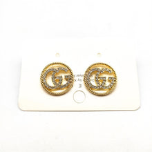Load image into Gallery viewer, Crystal Rhinestone cc Stud Earrings.
