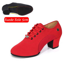 Load image into Gallery viewer, Women Latin Dance Shoes Jazz Adult Ballroom Salsa Dancing Shoes Woman Black Red Teachers Training Modern Tango Dance Sneakers

