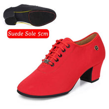 Load image into Gallery viewer, Women Latin Dance Shoes Jazz Adult Ballroom Salsa Dancing Shoes Woman Black Red Teachers Training Modern Tango Dance Sneakers
