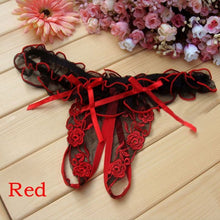 Load image into Gallery viewer, Female Underwear Lace Seamless Thongs Women's Pants Sexy Pearl G-String  Women Crotchless Breathable Sleepwear Summer Cool
