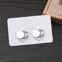 Load image into Gallery viewer, Crystal Rhinestone cc Stud Earrings
