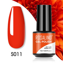 Load image into Gallery viewer, ROSALIND Nail Polish Red Nude Series Polish All For Manicure Nails Art Semi Permanent Gel UV LED Soff Off Hybrid Varnishes
