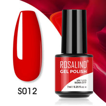 Load image into Gallery viewer, ROSALIND Nail Polish Red Nude Series Polish All For Manicure Nails Art Semi Permanent Gel UV LED Soff Off Hybrid Varnishes
