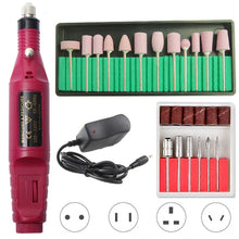 Load image into Gallery viewer, Professional Electric Nail Drill Machine Pedicure Manicure Drill Set Milling Cutters Set Nail File 20000RPM Polishing Equipment

