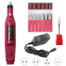 Load image into Gallery viewer, Professional Electric Nail Drill Machine Pedicure Manicure Drill Set Milling Cutters Set Nail File 20000RPM Polishing Equipment
