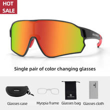 Load image into Gallery viewer, ROCKBROS Photochromic Bike Glasses Bicycle UV400 Sports Sunglasses for Men Women Anti Glare Lightweight Hiking Cycling Glasses
