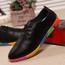 Load image into Gallery viewer, Flats women loafers 2021 new genuine leather flats shoes woman sneakers nurse peas flats women shoes plus size
