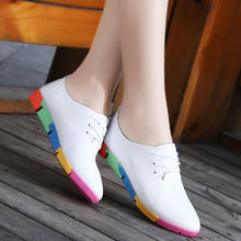 Load image into Gallery viewer, Flats women loafers 2021 new genuine leather flats shoes woman sneakers nurse peas flats women shoes plus size
