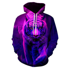 Load image into Gallery viewer, Brand Fashion Autumn lion Hoodies White Tiger Skin 3D All Over Printed Mens Sweatshirt Unisex Zip Pullover Casual Jacket
