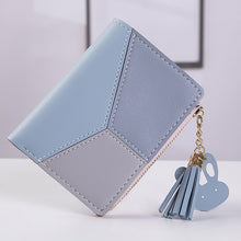 Load image into Gallery viewer, New Arrival Wallet Short Women Wallets Zipper Purse Patchwork Fashion Panelled Wallets Trendy Coin Purse Card Holder Leather
