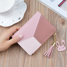 Load image into Gallery viewer, New Arrival Wallet Short Women Wallets Zipper Purse Patchwork Fashion Panelled Wallets Trendy Coin Purse Card Holder Leather
