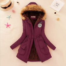 Load image into Gallery viewer, SheBlingBling Autumn Warm Winter Jacket Women Women's Fur Collar Coats Jackets for Lady Long Slim Down Parka Hoodies Parkas
