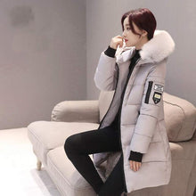 Load image into Gallery viewer, Plus size jackets women coats winter solid thick parkas woman clothing hot sale hooded zipper warm overcoats female clothes
