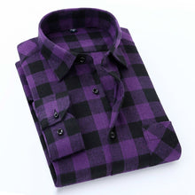 Load image into Gallery viewer, Quality Flannel Plaid Men Shirt Cotton Spring Autumn Casual Long Sleeve Dress Shirts Soft Comfort Slim Fit Button Down Clothes
