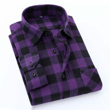 Load image into Gallery viewer, Quality Flannel Plaid Men Shirt Cotton Spring Autumn Casual Long Sleeve Dress Shirts Soft Comfort Slim Fit Button Down Clothes
