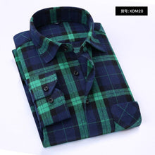 Load image into Gallery viewer, Quality Flannel Plaid Men Shirt Cotton Spring Autumn Casual Long Sleeve Dress Shirts Soft Comfort Slim Fit Button Down Clothes
