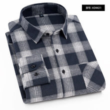 Load image into Gallery viewer, Quality Flannel Plaid Men Shirt Cotton Spring Autumn Casual Long Sleeve Dress Shirts Soft Comfort Slim Fit Button Down Clothes
