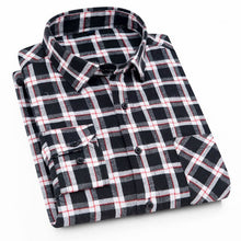 Load image into Gallery viewer, Quality Flannel Plaid Men Shirt Cotton Spring Autumn Casual Long Sleeve Dress Shirts Soft Comfort Slim Fit Button Down Clothes
