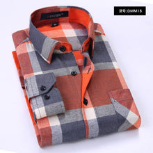 Load image into Gallery viewer, Quality Flannel Plaid Men Shirt Cotton Spring Autumn Casual Long Sleeve Dress Shirts Soft Comfort Slim Fit Button Down Clothes

