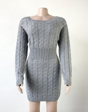 Load image into Gallery viewer, Elegant Knitted Dress Fall Long Sleeve Womens Dresses Solid Off Shoulder Slim Fit Mini Vestidos Bodycon Winter Clothes SJ3566R
