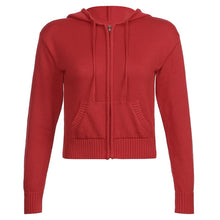 Load image into Gallery viewer, Rapcopter Solid Kintted Jackets y2k Casual Coat Long Sleeve Cute Harajuku Basic Outwear Autumn Winter Hoodies Women Korean Tops
