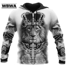 Load image into Gallery viewer, Brand Fashion Autumn lion Hoodies White Tiger Skin 3D All Over Printed Mens Sweatshirt Unisex Zip Pullover Casual Jacket
