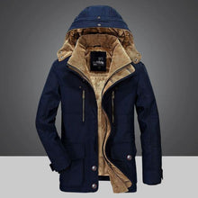 Load image into Gallery viewer, Windproof Fleece Jacket Men Warm Thick Windbreaker Military Coats Winter Hooded Parkas Outerwear Overcoat High Quality Clothing
