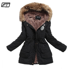 Load image into Gallery viewer, Fitaylor Winter Jacket Women Thick Warm Hooded Parka Mujer Cotton Padded Coat Long Paragraph Plus Size 3xl Slim Jacket Female
