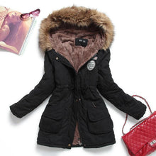 Load image into Gallery viewer, Fitaylor Winter Jacket Women Thick Warm Hooded Parka Mujer Cotton Padded Coat Long Paragraph Plus Size 3xl Slim Jacket Female
