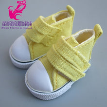 Load image into Gallery viewer, 5cm Doll Shoes Denim Sneakers for BJD dolls,Fashion Denim Canvas Mini Toy Shoes 1/6 Bjd For handmade Doll
