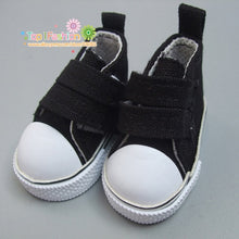 Load image into Gallery viewer, 5cm Doll Shoes Denim Sneakers for BJD dolls,Fashion Denim Canvas Mini Toy Shoes 1/6 Bjd For handmade Doll
